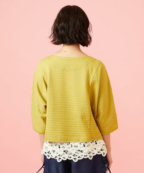 Jocomomola / ホコモモラ カットソー | Frijol ドットジャカードドルマンスリーブカットソー | 詳細3