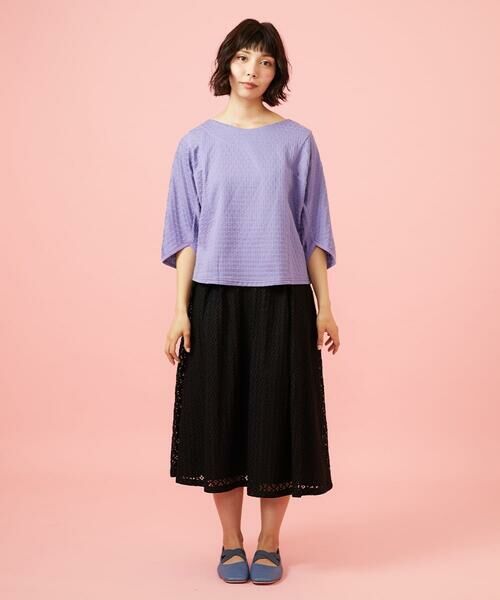 Jocomomola / ホコモモラ カットソー | Frijol ドットジャカードドルマンスリーブカットソー | 詳細9