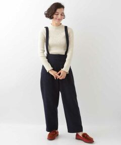 Jocomomola / ホコモモラ その他パンツ | カラーネップ　サスペンダーベルト付きボールパンツ