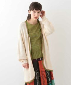 MALDITO KNIT　バイカラーラインロングカーディガン