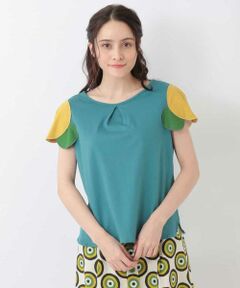 Jocomomola / ホコモモラ カットソー | Curlingアップリケ　サークルスリーブカットソー