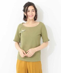 Jocomomola / ホコモモラ カットソー | ストレッチサッカー　ハーフスリーブカットソー