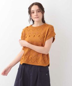 NIEVE ポンポン KNIT　デザインニットプルオーバー