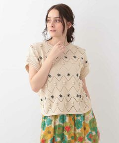 NIEVE ポンポン KNIT　デザインニットプルオーバー