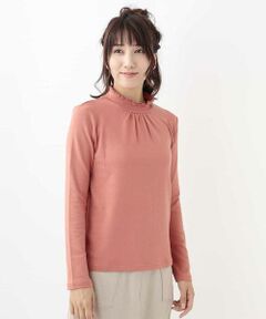 Jocomomola / ホコモモラ カットソー | ガーゼベアテン　ハイネックフリルカットソー