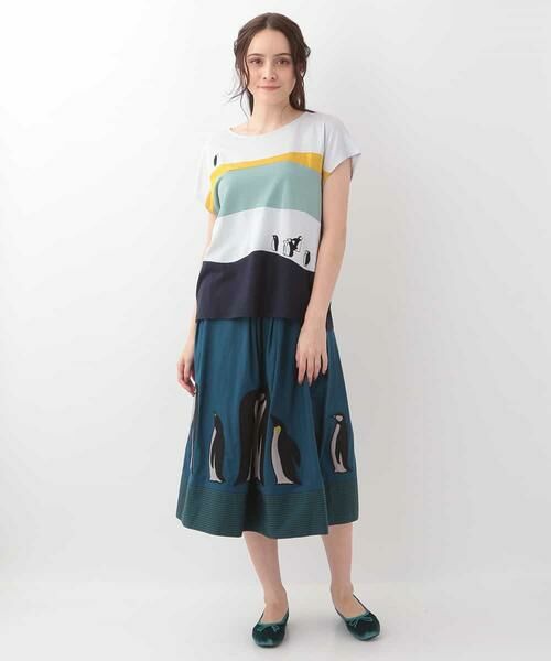 Jocomomola / ホコモモラ カットソー | Pinguinos Tシャツ　ペンギンモチーフ　デザインカットソー | 詳細7