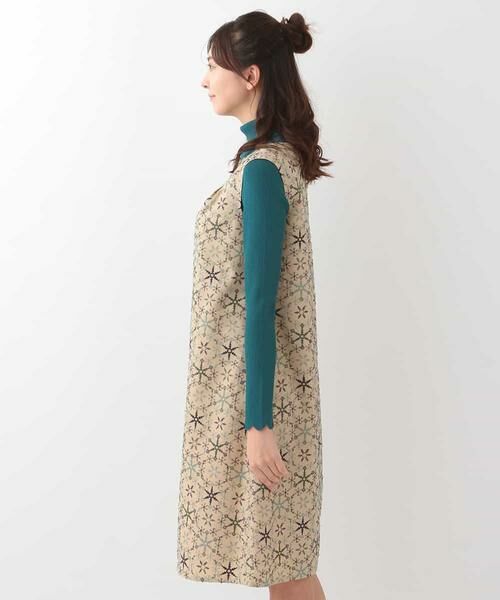 Jocomomola / ホコモモラ ドレス | MARMEID EMB　総刺繍スノークリスタル ノースリーブドレス | 詳細7