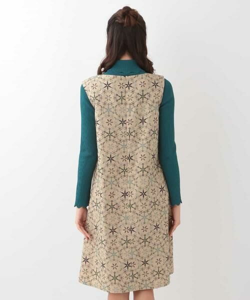 Jocomomola / ホコモモラ ドレス | MARMEID EMB　総刺繍スノークリスタル ノースリーブドレス | 詳細8