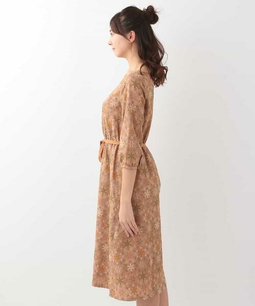 Jocomomola / ホコモモラ ドレス | MARMEID EMB　総刺繍スノークリスタル　ウエストギャザードレス | 詳細1