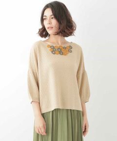 FLOR BOREAL KNIT　フラワーモチーフデザインニット