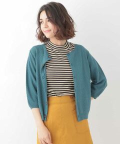 FLOR BOREAL KNIT　フラワーモチーフボタンカーディガン