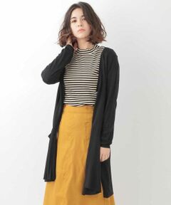 Jocomomola / ホコモモラ カーディガン・ボレロ | WASHABLE SILK　フラワー刺繍ボタンロングカーディガン