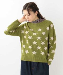 Jocomomola / ホコモモラ ニット・セーター | SONANDO KNIT　星柄ニット  2Wayプルオーバー