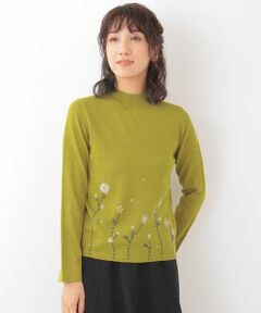 COPASGE NIEVE KNIT　フラワース刺繍ニットプルオーバー