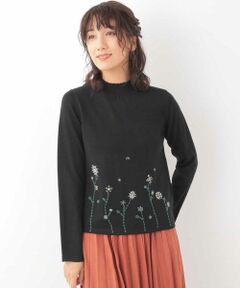 COPASGE NIEVE KNIT　フラワース刺繍ニットプルオーバー