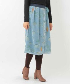 Jocomomola / ホコモモラ ロング・マキシ丈スカート | Jo que frio hace!　ラップデザインフロッキープリントスカート