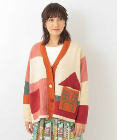 UNACASA KNIT　パッチワークカーディガン