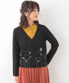 COPASGE NIEVE KNIT　フラワー刺繍ニットカーディガン