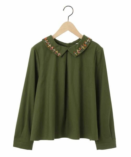 Jocomomola / ホコモモラ シャツ・ブラウス | Planeta Tierra EMB　エンブロイダリーカラーブラウス | 詳細1