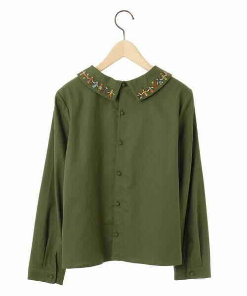 Jocomomola / ホコモモラ シャツ・ブラウス | Planeta Tierra EMB　エンブロイダリーカラーブラウス | 詳細2