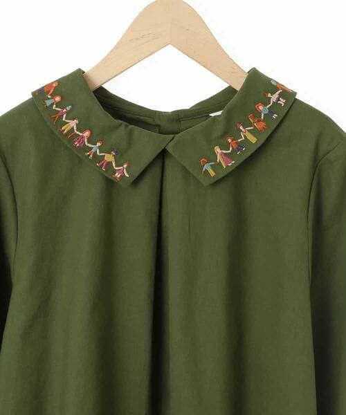 Jocomomola / ホコモモラ シャツ・ブラウス | Planeta Tierra EMB　エンブロイダリーカラーブラウス | 詳細3