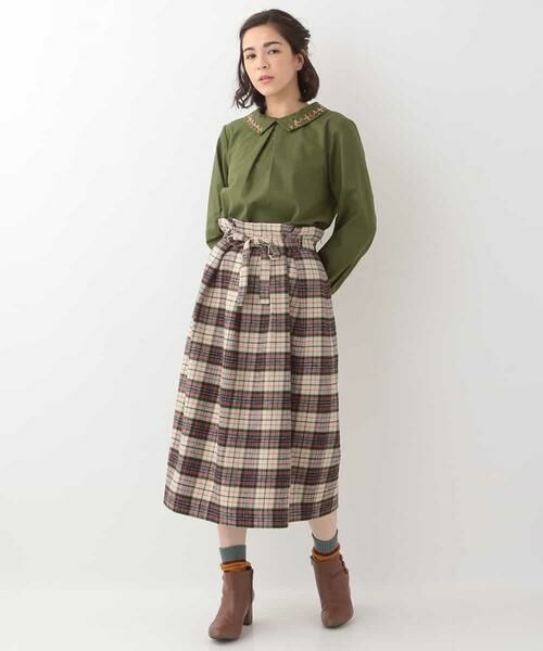 Jocomomola / ホコモモラ シャツ・ブラウス | Planeta Tierra EMB　エンブロイダリーカラーブラウス | 詳細9