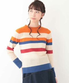 Jocomomola / ホコモモラ ニット・セーター | boild wool　ミックスボーダーニットプルオーバー