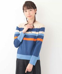 Jocomomola / ホコモモラ ニット・セーター | boild wool　ミックスボーダーニットプルオーバー