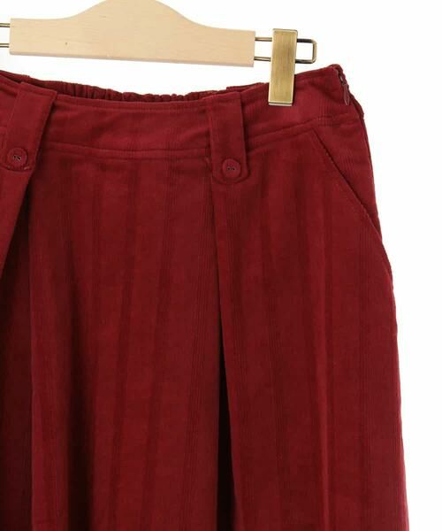 Jocomomola / ホコモモラ ロング・マキシ丈スカート | ストライプコーデュロイ  タックフレアスカート | 詳細2