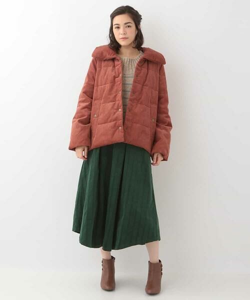 Jocomomola / ホコモモラ ロング・マキシ丈スカート | ストライプコーデュロイ  タックフレアスカート | 詳細9