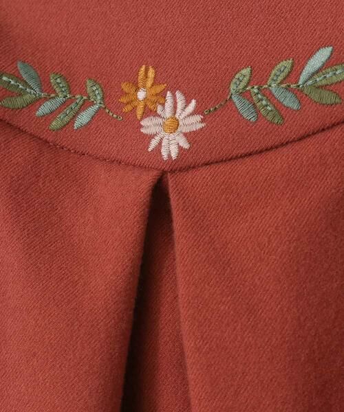 Jocomomola / ホコモモラ ミニ・ひざ丈スカート | T/Rフラノストレッチ　刺繍タッキングスカート | 詳細7