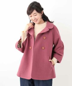 Jocomomola / ホコモモラ その他アウター | カラフルモッサ 七分袖デザインピーコート