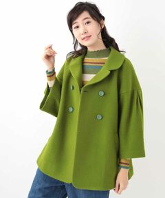 Jocomomola / ホコモモラ その他アウター | カラフルモッサ 七分袖デザインピーコート