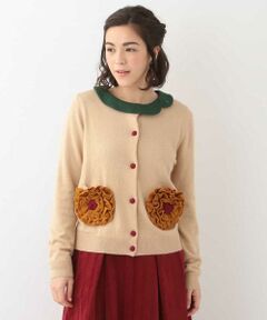 Flores grande knit お花モチーフカーディガン