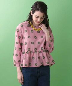 Jocomomola / ホコモモラ シャツ・ブラウス | ライオンデザイン刺繍ブラウス