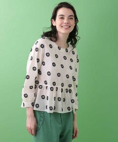 Jocomomola / ホコモモラ シャツ・ブラウス | ライオンデザイン刺繍ブラウス
