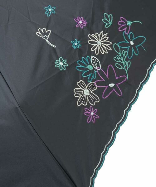 Jocomomola / ホコモモラ 傘 | 【晴雨兼用】フラワー刺繍折りたたみ傘 | 詳細5
