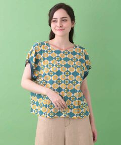 Jocomomola / ホコモモラ カットソー | タイルプリントカットソー