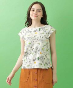 Jocomomola / ホコモモラ カットソー | Hallstatt 街並みプリントカットソー