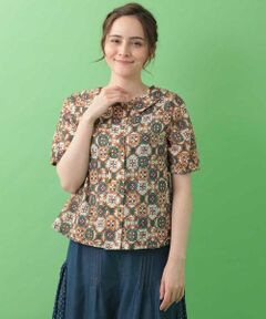 Jocomomola / ホコモモラ シャツ・ブラウス | 【前後着用OK】Geo Flores pt 幾何学プリントブラウス