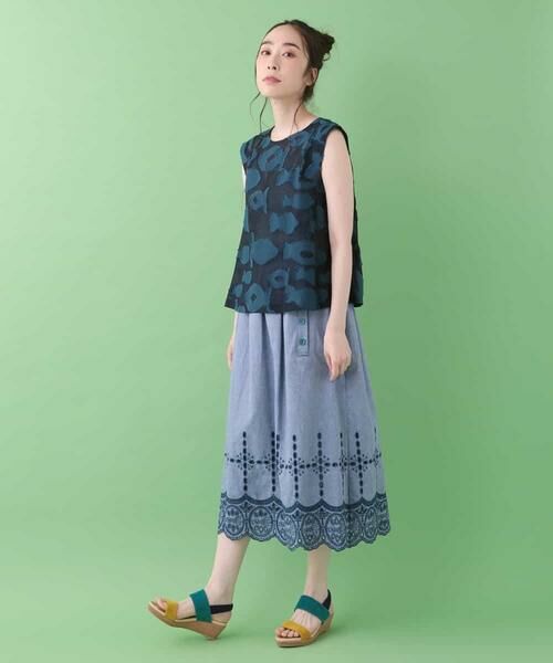 Jocomomola / ホコモモラ ミニ・ひざ丈スカート | フラメンコさかな刺繍スカート | 詳細8