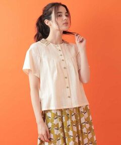 Jocomomola / ホコモモラ シャツ・ブラウス | Raya ネック刺繍ブラウス