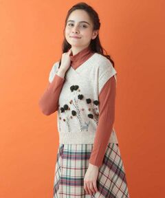 Jocomomola / ホコモモラ ニット・セーター | シカさんモチーフニットベスト