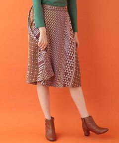 Jocomomola / ホコモモラ ミニ・ひざ丈スカート | mezclar 幾何学ジャガードスカート