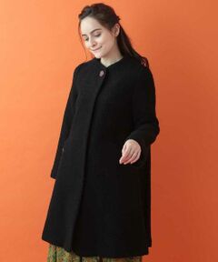 Jocomomola / ホコモモラ その他アウター | Diamante ジャカード\tノーカラーニットコート