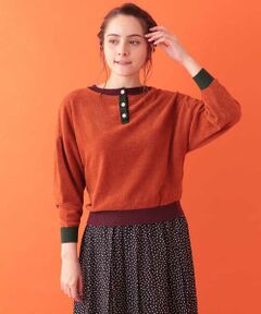 Jocomomola / ホコモモラ ニット・セーター | シェニール織りニットプルオーバー