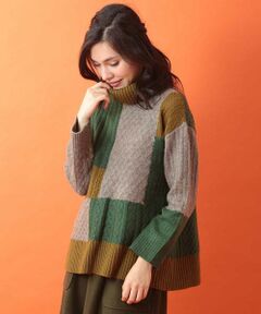 Jocomomola / ホコモモラ ニット・セーター | 配色パッチワークニットプルオーバー