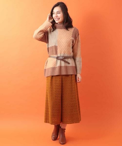 Jocomomola / ホコモモラ ニット・セーター | 配色パッチワークニットプルオーバー | 詳細8