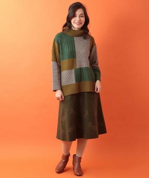 Jocomomola / ホコモモラ ニット・セーター | 配色パッチワークニットプルオーバー | 詳細9