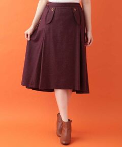 Jocomomola / ホコモモラ ミニ・ひざ丈スカート | カラーネップタックスカート